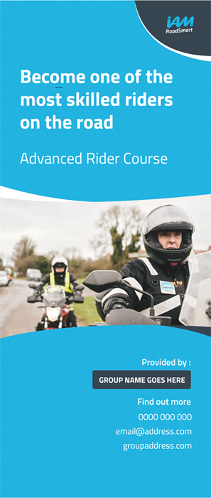 Show details for Advanced Rider Course - 2m x 85cm Pull-up Banner - Editable