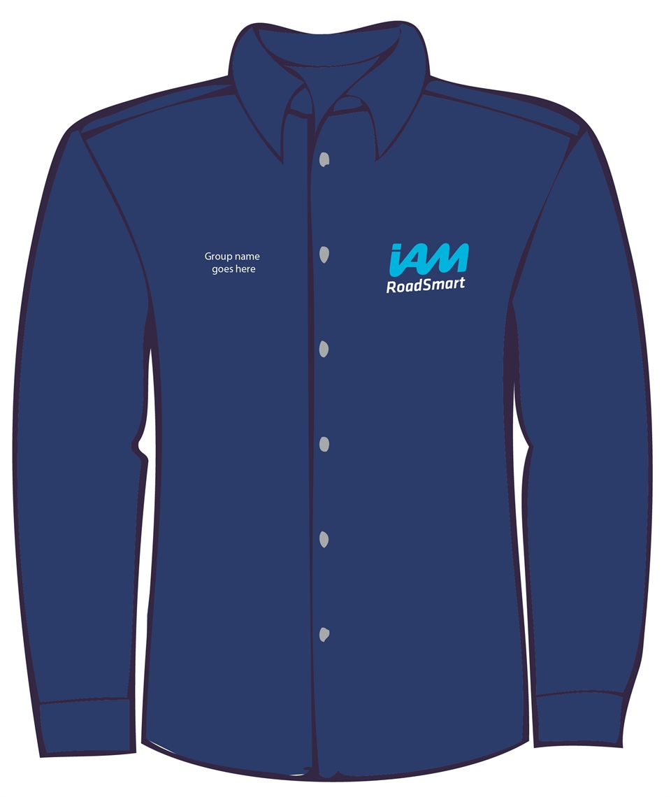IAM-IAM RoadSmart Branded Long Sleeved Shirt (Navy - Male - L)