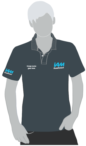 Picture of IAM RoadSmart Branded Polo Shirt (Charcoal - Male - M)