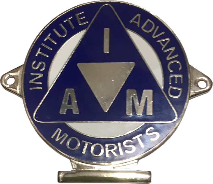 IAM Merch-Chrome Enamel Car Badge BLUE Corporate
