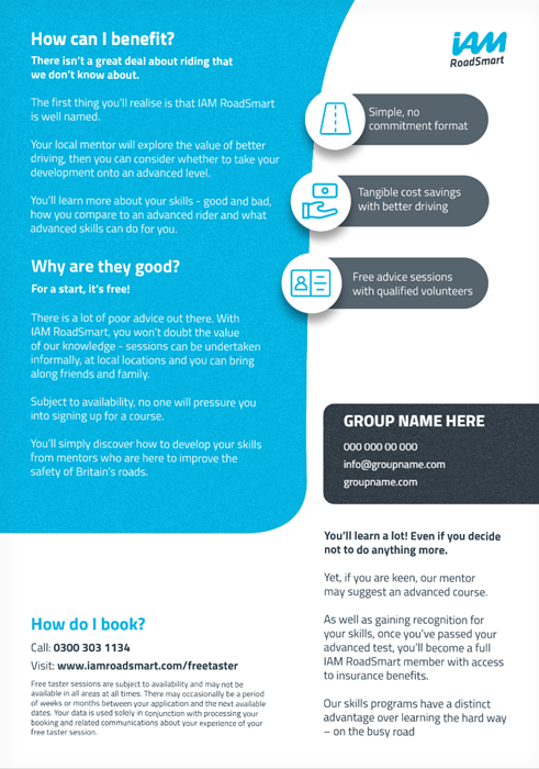 Show details for Free Taster Rider - A5 Flyer - Editable