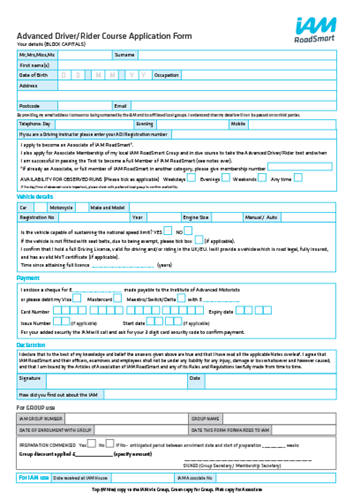 Picture of Advanced Courses Enrolment Forms