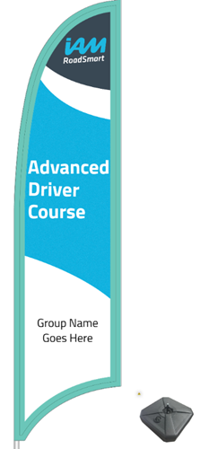 Show details for Advanced Driver Course - 3m tall feather flag - Select Logo / Name + Base Type