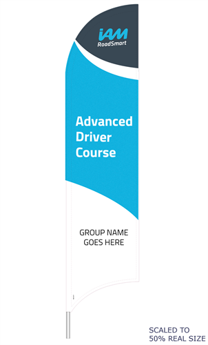 Picture of Advanced Driver Course - 3m tall feather flag - Select Logo / Name + Base Type